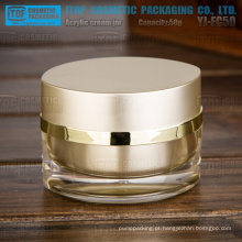 YJ-FC50 50g liso alto brilho espessura 50g oval acrílicos frascos plásticos para embalagens de cosméticos